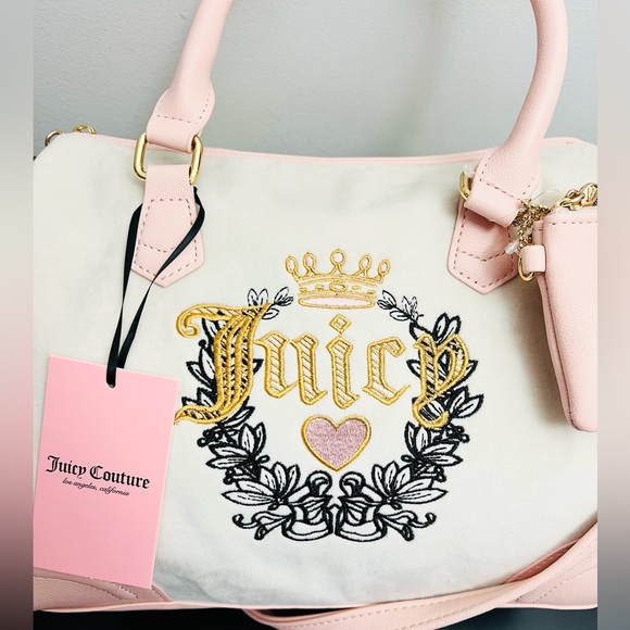 Juicy Couture Heritage Satchel - Cream/Pink - Picture 8 of 12